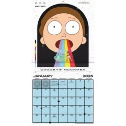 Trends International 2026 Rick And Morty 12"x12" Wall Calendar