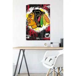 Trends International NHL Chicago Blackhawks - Maximalist Logo 23 Unframed Wall Poster Prints -Everyday Fan & Home GUEST efdbac52 8a73 41ba bf22 3f4e31974770