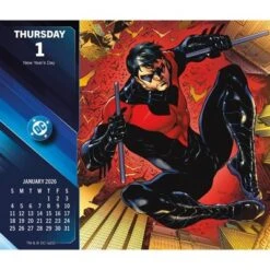 Trends International 2026 DC Comics Dayata Time 6.12"x5.37" Box Calendar -Everyday Fan & Home GUEST f113e3b6 f08d 4026 b19b bf0cdce613d1