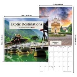 Trends International 2026 Exotic Destinations 12"x12" Wall Calendar -Everyday Fan & Home GUEST f369fd67 d853 401f 9506 5a5d9d768191