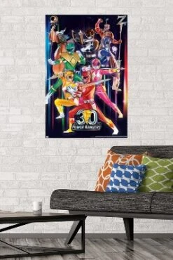 Trends International Power Rangers - 30th Group Unframed Wall Poster Prints