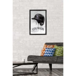 Trends International MLB Colorado Rockies - Drip Helmet 22 Framed Wall Poster Prints