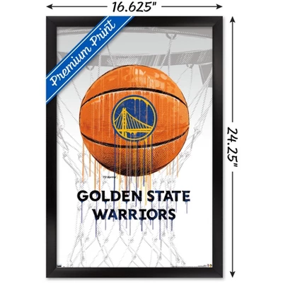 Trends International NBA Golden State Warriors - Drip Ball 20 Framed Wall Poster Prints 4 Trends International NBA Golden State Warriors - Drip Ball 20 Framed Wall Poster Prints - Image 2