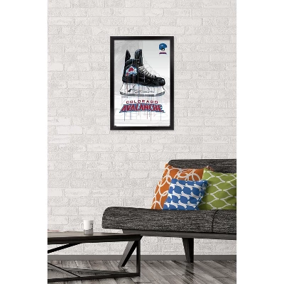 Trends International NHL Colorado Avalanche - Drip Skate 21 Framed Wall Poster Prints 3 Trends International NHL Colorado Avalanche - Drip Skate 21 Framed Wall Poster Prints